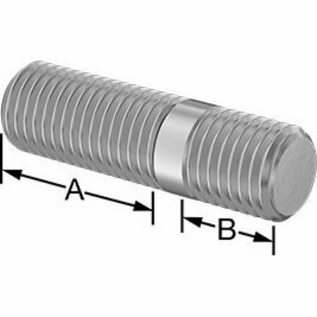 BSC PREFERRED Threaded on Both Ends Stud 18-8 Stainless Steel M20 x 2.5mm Size 41mm and 20mm Thread Len 70mm Long 5580N243
